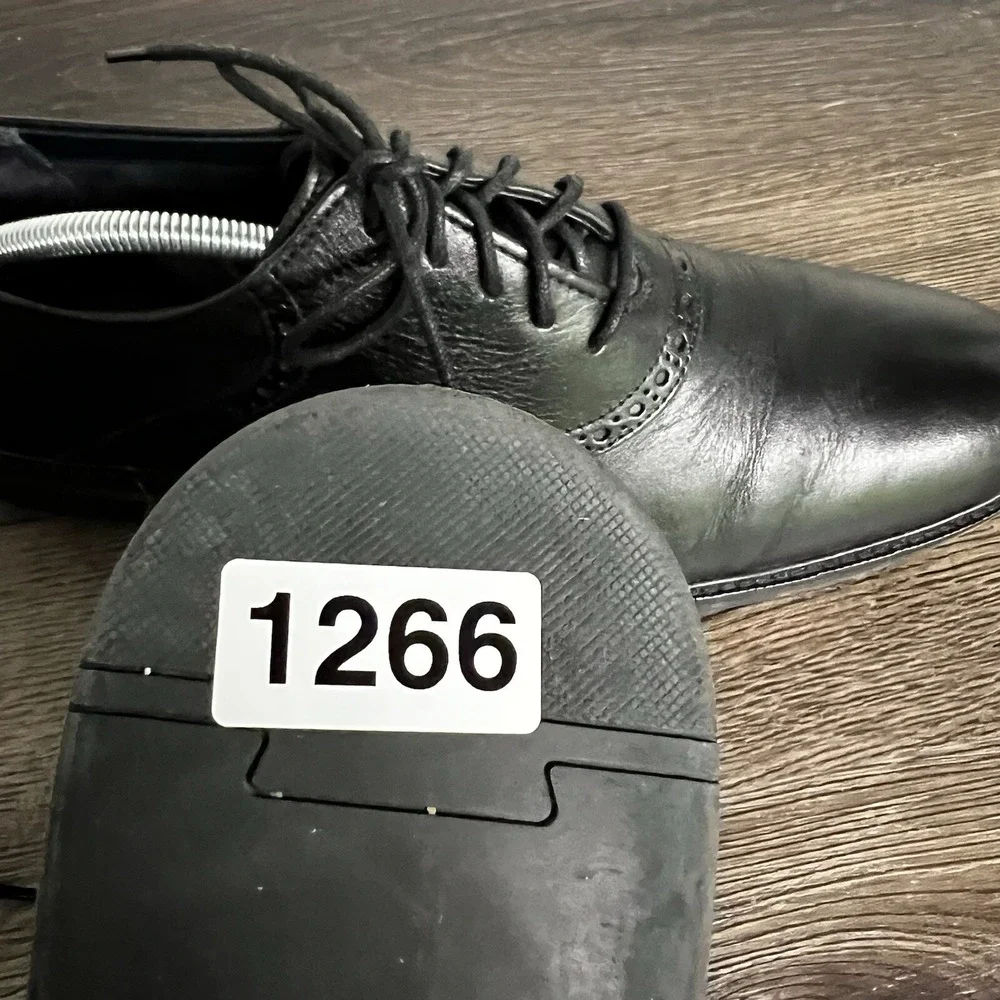 Cole Haan‎ Mens Buckland Saddle Oxfords Dress Shoes Black Almond Toe Lace Up 11M